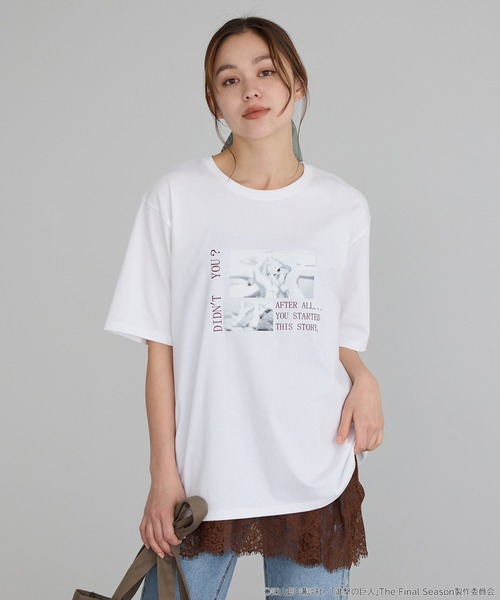 earth music&ecology(アースミュージックアンドエコロジー)の「はじまりのTシャツ(Tシャツ/カットソー・レディース・ブラック/ホワイト/ベージュ・L/M/S)」の1枚目の写真