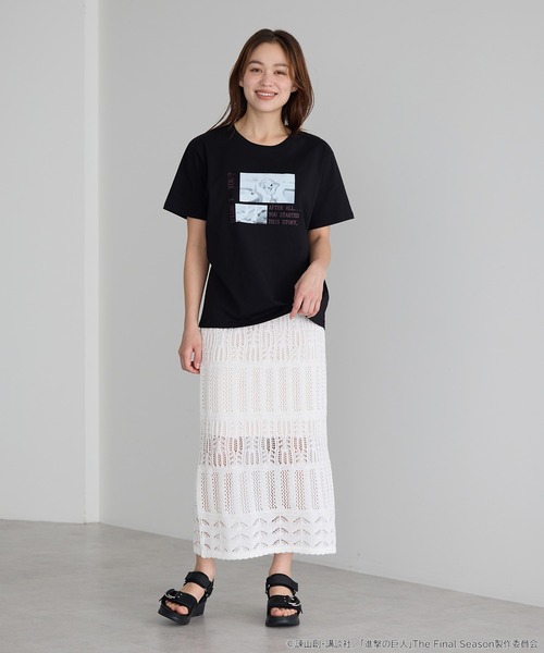 earth music&ecology(アースミュージックアンドエコロジー)の「はじまりのTシャツ(Tシャツ/カットソー・レディース・ブラック/ホワイト/ベージュ・L/M/S)」の12枚目の写真