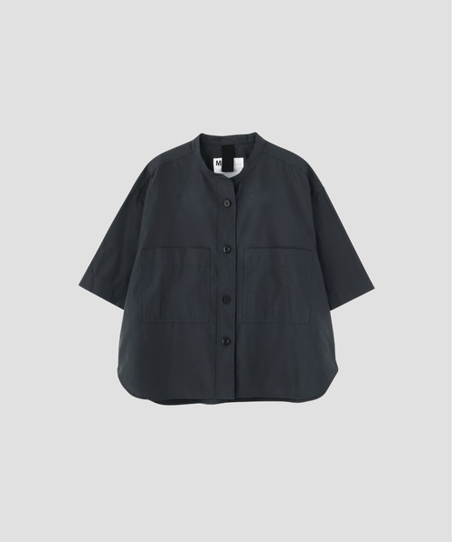 MHL.（エムエイチエル）の「COTTON NYLON VOILE（シャツ/ブラウス・レディース・チャコール/グリーン・1/2）」の7枚目の写真