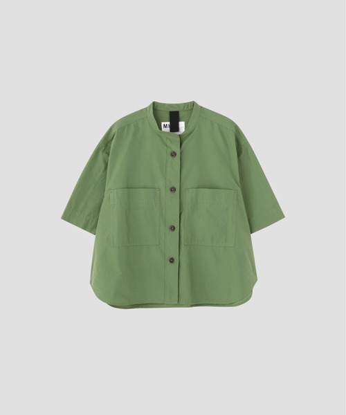 MHL.（エムエイチエル）の「COTTON NYLON VOILE（シャツ/ブラウス・レディース・チャコール/グリーン・1/2）」の6枚目の写真