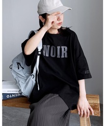 reca | 【接触冷感】ワイドシルエット六分袖ロゴTシャツ(Tシャツ/カットソー)