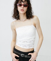 Flower Lace Padded Camisole/フラワーレースカップ付きキャミソール