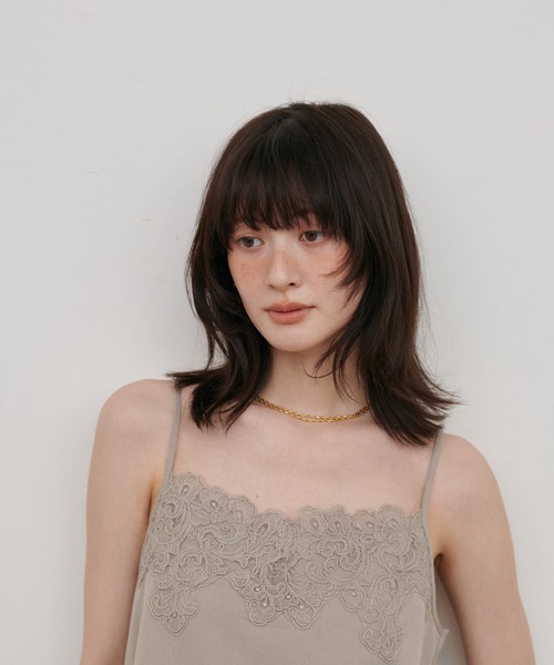 LARUTA（ラルータ）の「【LARUTA】麻タッチ細コードレースキャミ（キャミソール・レディース・ブラウン/ライトベージュ/ブラック・FREE）」の20枚目の写真
