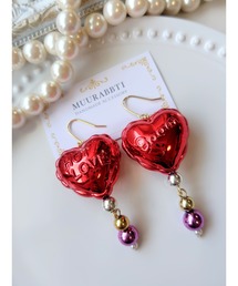 【MUURABBTI】ハートバルーンピアス(MA)