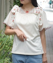 axes femme（アクシーズファム）の「さくらんぼリボンプルオーバー（Tシャツ/カットソー）」