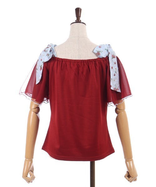 axes femme(アクシーズファム)の「さくらんぼリボンプルオーバー(Tシャツ/カットソー・レディース・レッド/ブラック/キナリ・FREE)」の17枚目の写真