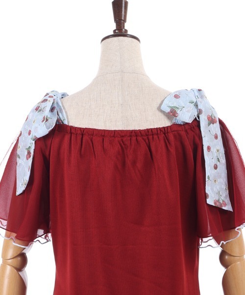 axes femme(アクシーズファム)の「さくらんぼリボンプルオーバー(Tシャツ/カットソー・レディース・レッド/ブラック/キナリ・FREE)」の21枚目の写真