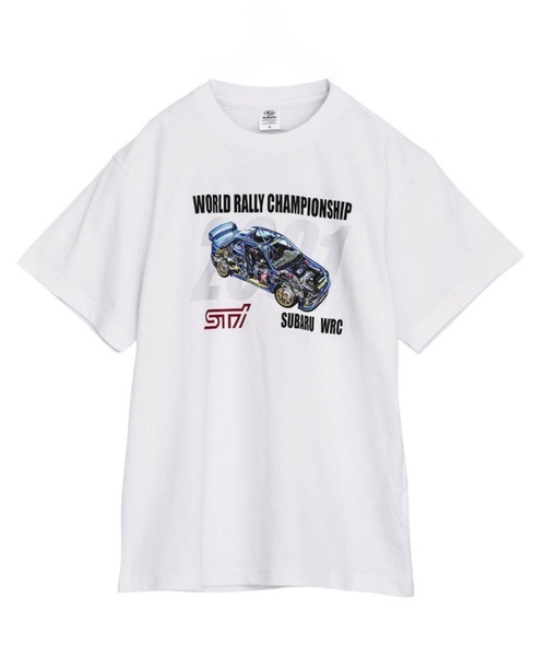 scene(シーン)の「SUBARU スバル WORLD RALLY CHAMPIONSHIP 2001 半袖 Tシャツ(Tシャツ/カットソー・メンズ・ブラック/ホワイト・LL/L/M)」の1枚目の写真