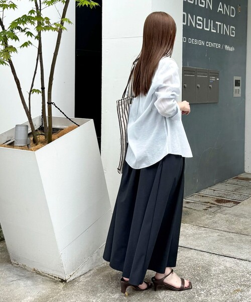 NOLLEY’S Sophi(ノーリーズソフィ)の「《接触冷感》【BECシリーズ】ウォッシャブルドライトリコットキャミワンピース(ワンピース・レディース・ブラウン/ブラック・38)」の4枚目の写真
