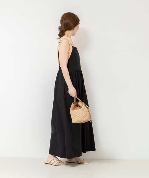NOLLEY’S Sophi(ノーリーズソフィ)の「《接触冷感》【BECシリーズ】ウォッシャブルドライトリコットキャミワンピース(ワンピース・レディース・ブラウン/ブラック・38)」の13枚目の写真