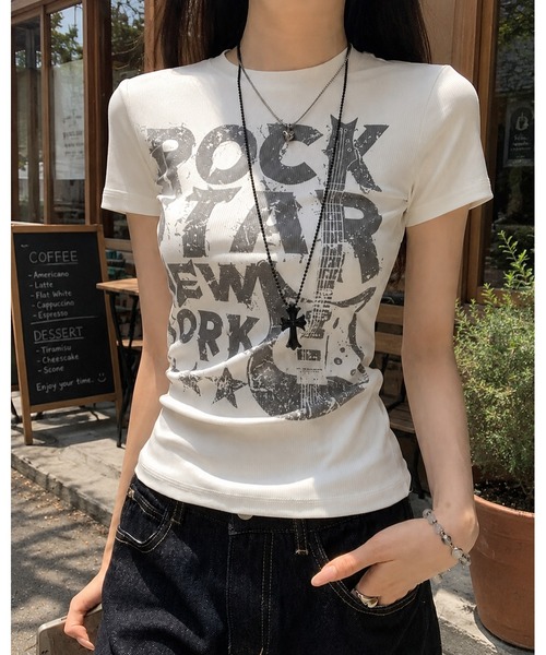 inst.ALL(インストール)の「ROCKグラフィックTシャツ(Tシャツ/カットソー・レディース・ホワイト・M)」の8枚目の写真