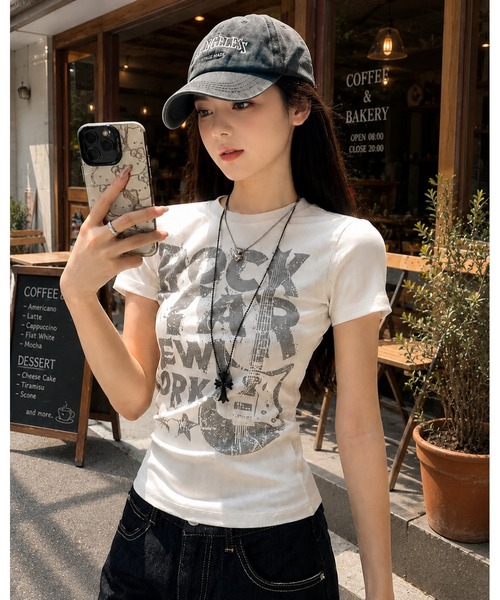 inst.ALL(インストール)の「ROCKグラフィックTシャツ(Tシャツ/カットソー・レディース・ホワイト・M)」の7枚目の写真
