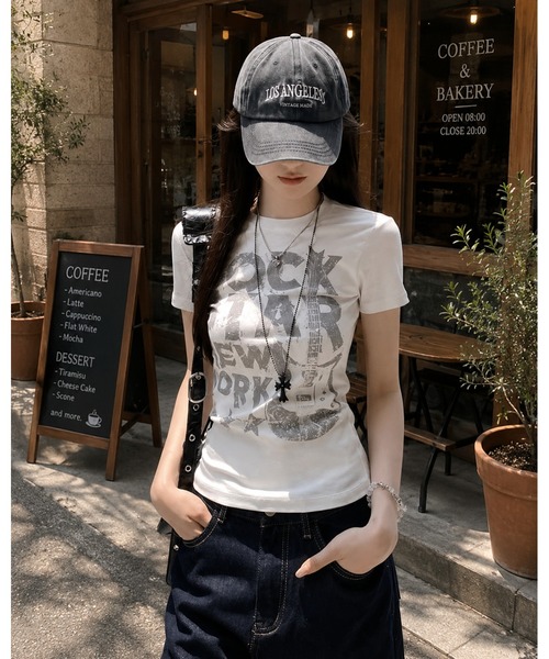 inst.ALL(インストール)の「ROCKグラフィックTシャツ(Tシャツ/カットソー・レディース・ホワイト・M)」の6枚目の写真
