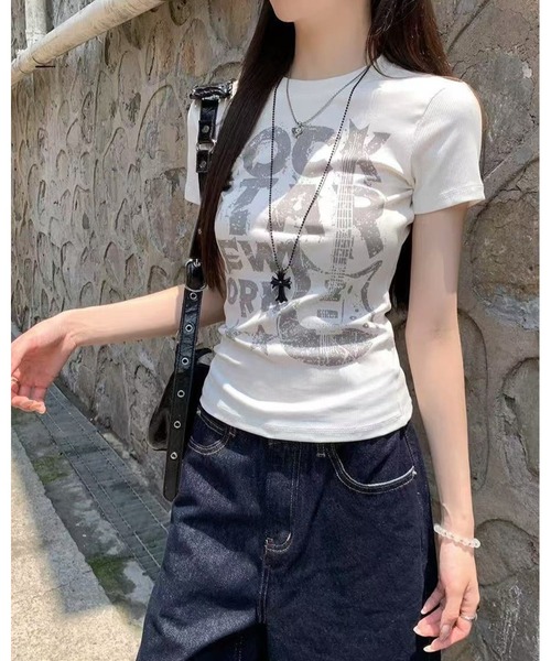inst.ALL(インストール)の「ROCKグラフィックTシャツ(Tシャツ/カットソー・レディース・ホワイト・M)」の2枚目の写真