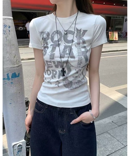 inst.ALL(インストール)の「ROCKグラフィックTシャツ(Tシャツ/カットソー・レディース・ホワイト・M)」の14枚目の写真