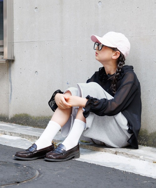 BAYFLOW(ベイフロー)の「ジュニアライン(140~160)【Howdy(ハウディ)】シアーシャツ(シャツ/ブラウス・キッズ・ブルー/ブラック/ホワイト・140cm/150cm/160cm)」の10枚目の写真
