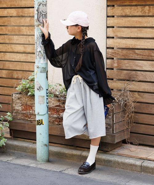 BAYFLOW(ベイフロー)の「ジュニアライン(140~160)【Howdy(ハウディ)】シアーシャツ(シャツ/ブラウス・キッズ・ブルー/ブラック/ホワイト・140cm/150cm/160cm)」の11枚目の写真