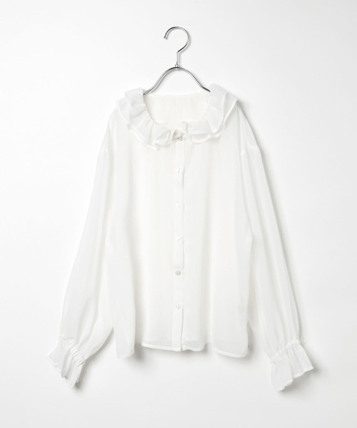 BAYFLOW(ベイフロー)の「ジュニアライン(140~160)【Howdy(ハウディ)】シアーシャツ(シャツ/ブラウス・キッズ・ブルー/ブラック/ホワイト・140cm/150cm/160cm)」の22枚目の写真