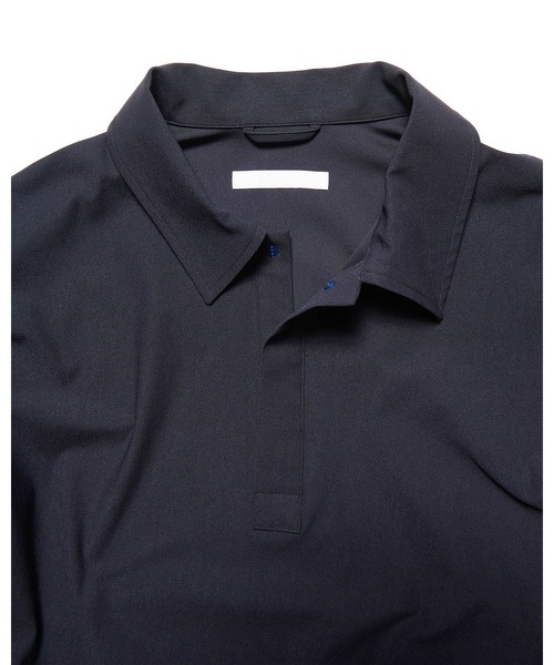 SOPHNET.（ソフネット）の「4-WAY STRETCH L/S POLO SHIRT（ポロシャツ・メンズ・ネイビー/チャコールグレー/オレンジ・1/2/3/4）」の12枚目の写真