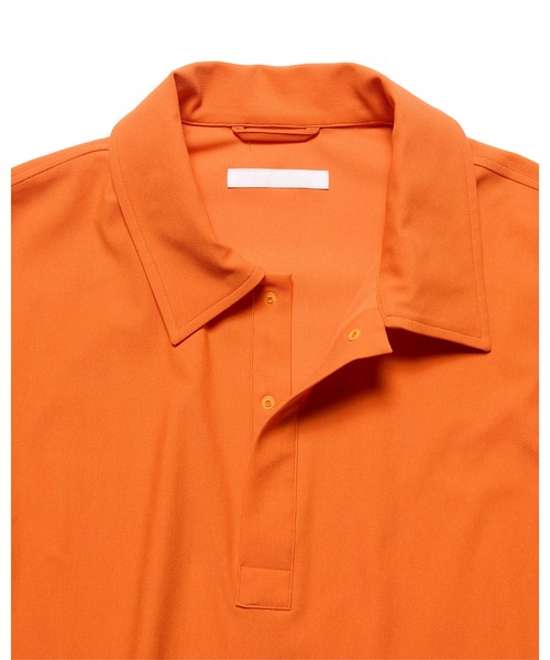 SOPHNET.（ソフネット）の「4-WAY STRETCH L/S POLO SHIRT（ポロシャツ・メンズ・ネイビー/チャコールグレー/オレンジ・1/2/3/4）」の9枚目の写真