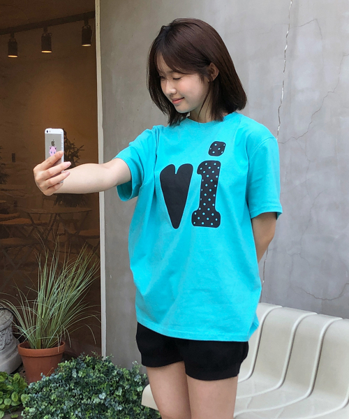 Video Jockey（ビデオジョッキー）の「ビビTシャツ [ミントブルー]（Tシャツ/カットソー・レディース・ミント・X-SMALL/SMALL/MEDIUM）」の4枚目の写真