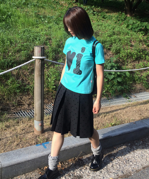 Video Jockey（ビデオジョッキー）の「ビビTシャツ [ミントブルー]（Tシャツ/カットソー・レディース・ミント・X-SMALL/SMALL/MEDIUM）」の6枚目の写真