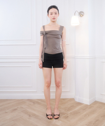 JOLIE TIE SHORT SLEEVE BROWN