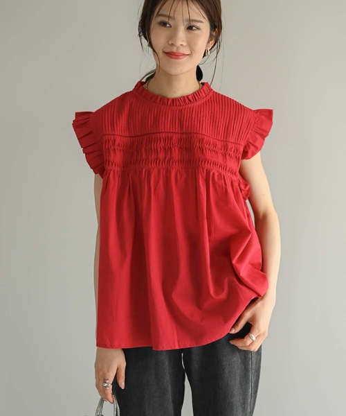 Muffiny(マフィニー)の「シャーリングデザインフレアチュニック(Tシャツ/カットソー・レディース・ブラック/レッド/オフホワイト・MEDIUM)」の19枚目の写真