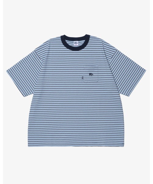 KEBOZ(ケボズ)の「MULTI BORDER S/S TEE(Tシャツ/カットソー・メンズ・ネイビー/レッド/ホワイト×ブルー・S/M/L/XL)」の7枚目の写真