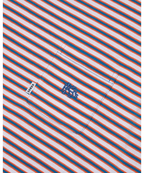 KEBOZ(ケボズ)の「MULTI BORDER S/S TEE(Tシャツ/カットソー・メンズ・ネイビー/レッド/ホワイト×ブルー・S/M/L/XL)」の5枚目の写真