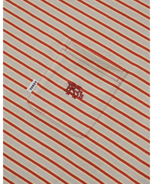 KEBOZ(ケボズ)の「MULTI BORDER S/S TEE(Tシャツ/カットソー・メンズ・ネイビー/レッド/ホワイト×ブルー・S/M/L/XL)」の4枚目の写真