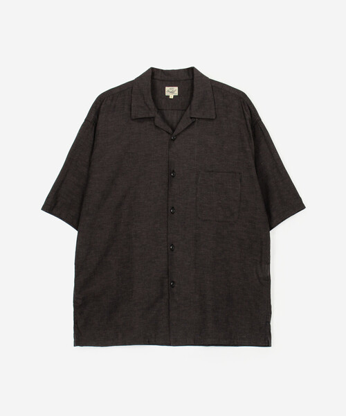 GOLD(ゴールド)の「gold | コットンシャンブレー 半袖オープンカラーシャツ MEN(シャツ/ブラウス・メンズ・ネイビー/ブラック・L/M)」の2枚目の写真