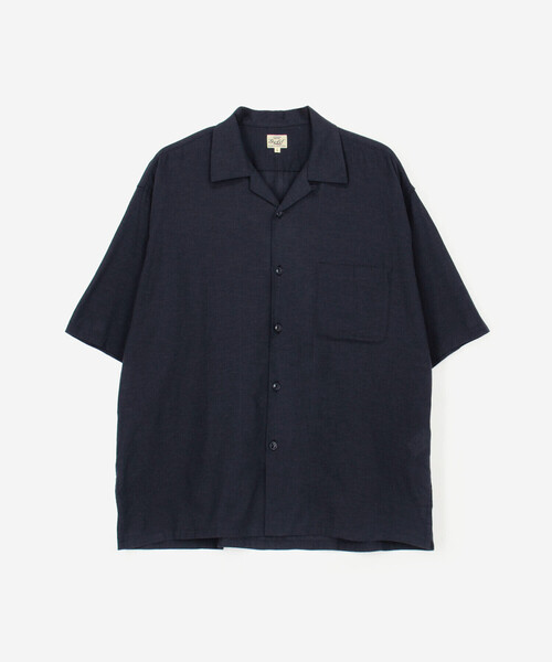 GOLD(ゴールド)の「gold | コットンシャンブレー 半袖オープンカラーシャツ MEN(シャツ/ブラウス・メンズ・ネイビー/ブラック・L/M)」の3枚目の写真