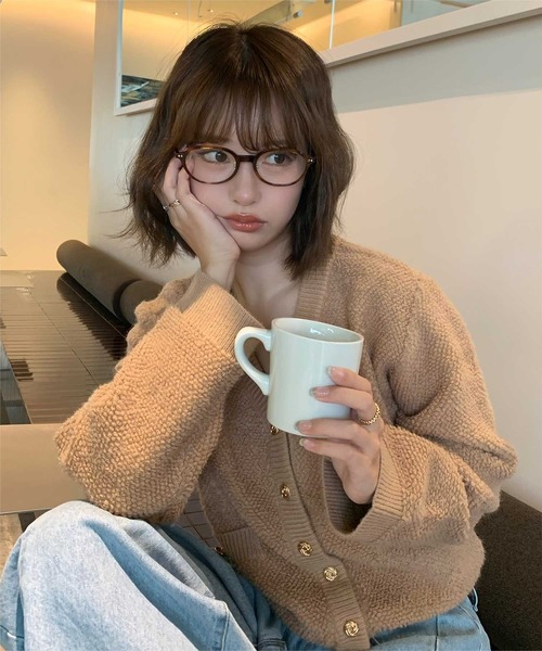 titivate(ティティベイト)の「ミニループ編みコンパクトニットカーディガン(カーディガン/ボレロ・レディース・ベージュ/チャコール/ブラック/アイボリー・S/M)」の18枚目の写真