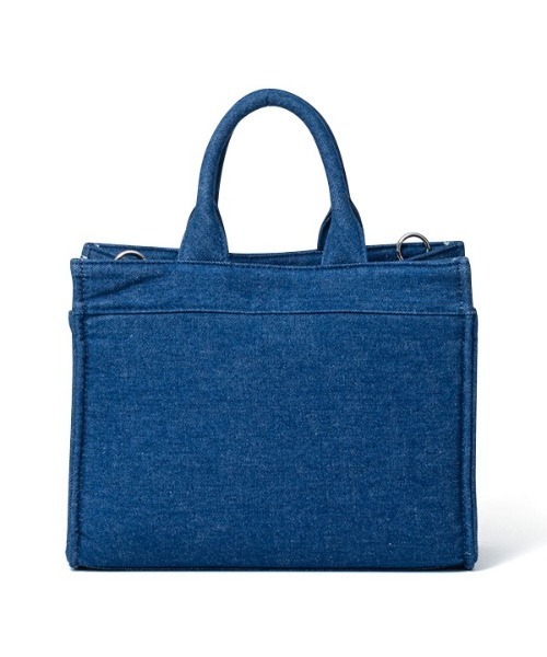 MANIUNO（マニウノ）の「MANIUNO(マニウノ) Denim 　デニムスクエアミニトート（M）（トートバッグ・メンズ・ネイビー/カーキ・FREE）」の5枚目の写真