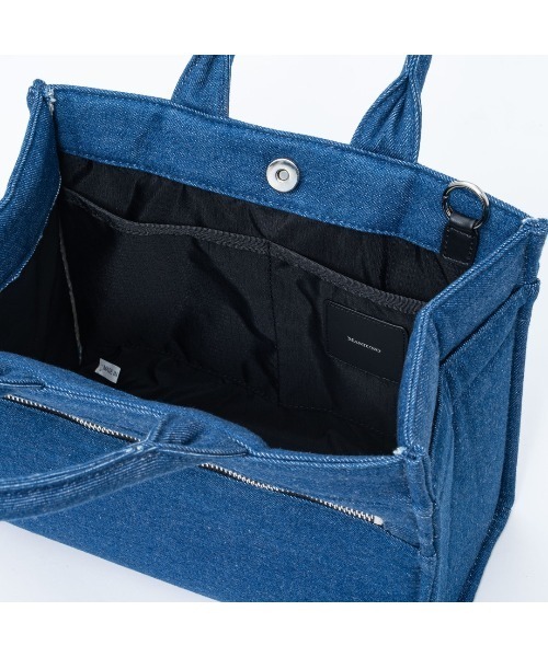 MANIUNO（マニウノ）の「MANIUNO(マニウノ) Denim 　デニムスクエアミニトート（M）（トートバッグ・メンズ・ネイビー/カーキ・FREE）」の7枚目の写真