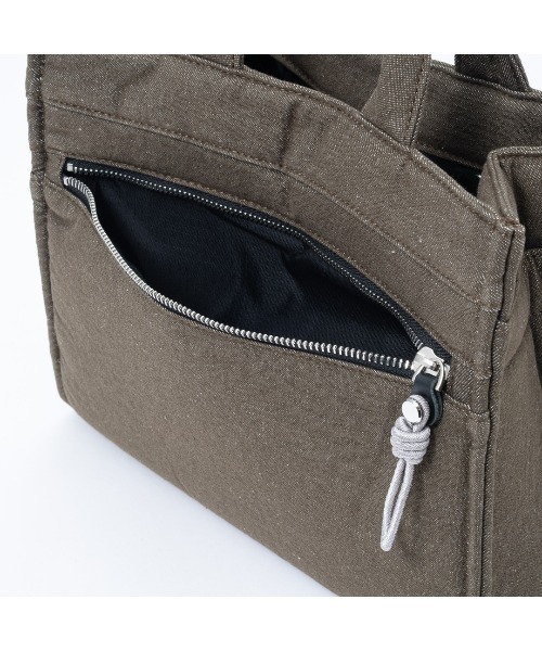 MANIUNO（マニウノ）の「MANIUNO(マニウノ) Denim 　デニムスクエアミニトート（M）（トートバッグ・メンズ・ネイビー/カーキ・FREE）」の12枚目の写真