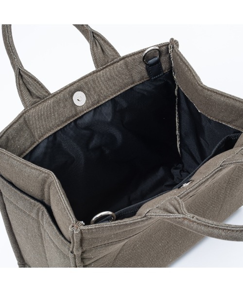 MANIUNO（マニウノ）の「MANIUNO(マニウノ) Denim 　デニムスクエアミニトート（M）（トートバッグ・メンズ・ネイビー/カーキ・FREE）」の14枚目の写真