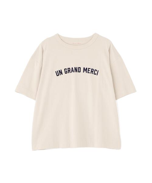 human woman(ヒューマンウーマン)の「◆フロッキープリントクルーネックTシャツ(Tシャツ/カットソー・レディース・ホワイト/ベージュ/ブラウン・MEDIUM)」の19枚目の写真