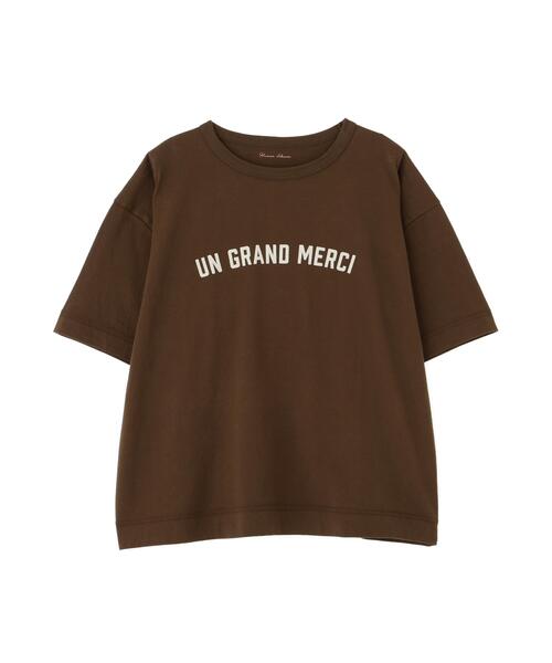 human woman(ヒューマンウーマン)の「◆フロッキープリントクルーネックTシャツ(Tシャツ/カットソー・レディース・ホワイト/ベージュ/ブラウン・MEDIUM)」の9枚目の写真