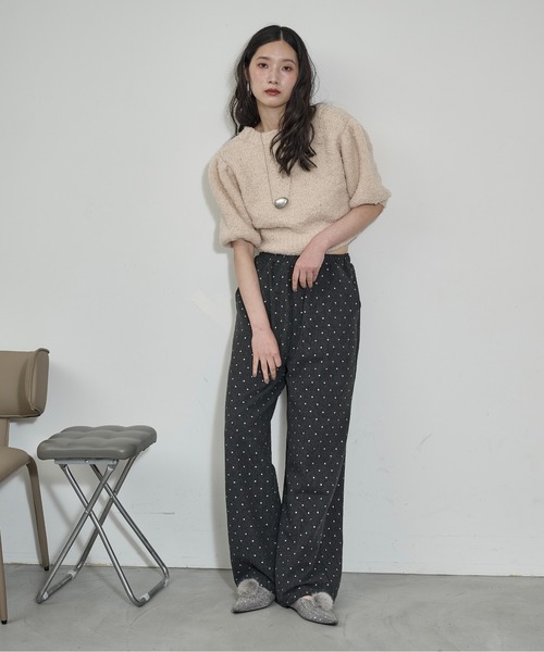THE YOn(ザヨン)の「グリッタードットツイードイージーパンツ(その他パンツ・レディース・グレー/チャコールグレー・M/S)」の8枚目の写真