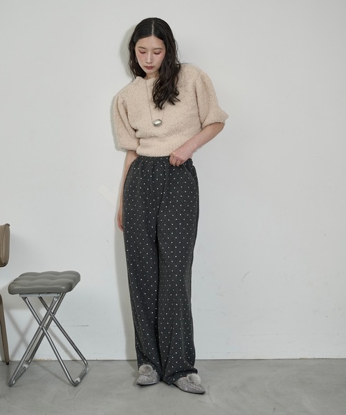 THE YOn(ザヨン)の「グリッタードットツイードイージーパンツ(その他パンツ・レディース・グレー/チャコールグレー・M/S)」の9枚目の写真