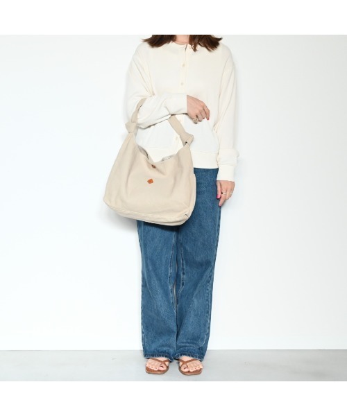 CLEDRAN（クレドラン）の「【A4サイズ収納可能　コットンジュート素材】CL4037 HASA KNOT ONE SHOULDER（ショルダーバッグ・レディース・ブラック/ベージュ/ブラウン・FREE）」の10枚目の写真