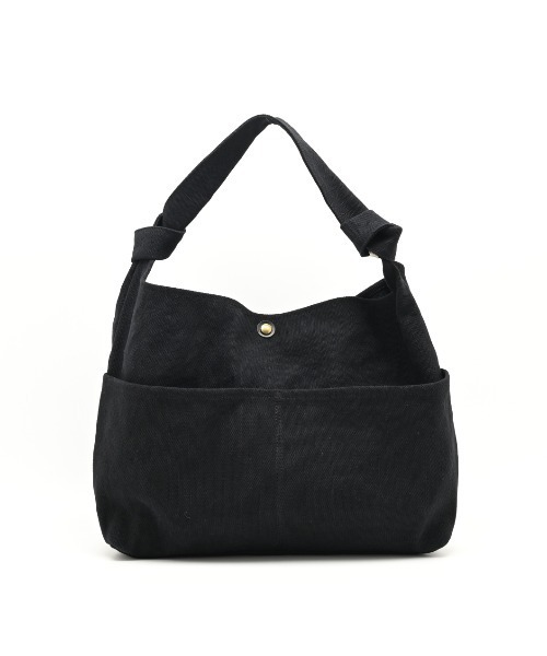 CLEDRAN（クレドラン）の「【A4サイズ収納可能　コットンジュート素材】CL4037 HASA KNOT ONE SHOULDER（ショルダーバッグ・レディース・ブラック/ベージュ/ブラウン・FREE）」の4枚目の写真