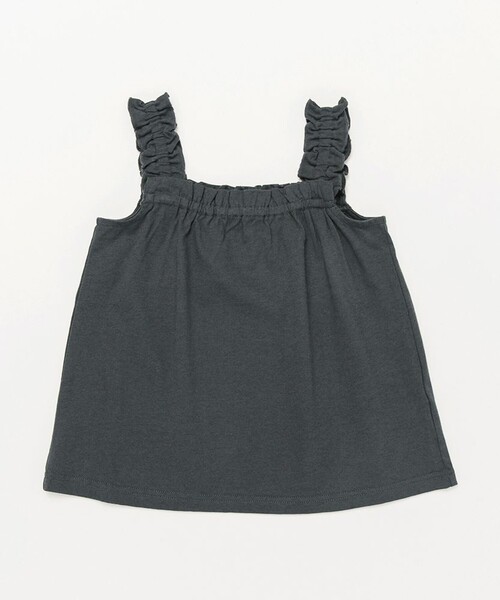 BRANSHES(ブランシェス)の「【接触冷感】フリルタンクトップ(タンクトップ・キッズ・アイボリー/レッド/チャコールグレー・100/150/130/90/110/80/120/140)」の2枚目の写真