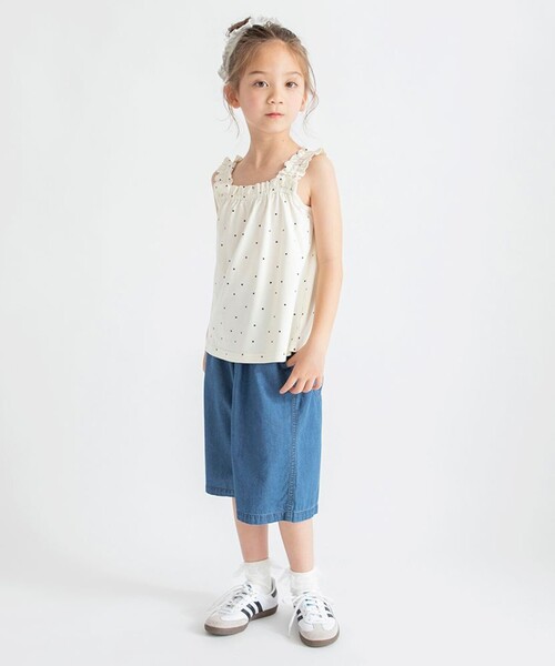 BRANSHES(ブランシェス)の「【接触冷感】フリルタンクトップ(タンクトップ・キッズ・アイボリー/レッド/チャコールグレー・100/150/130/90/110/80/120/140)」の5枚目の写真