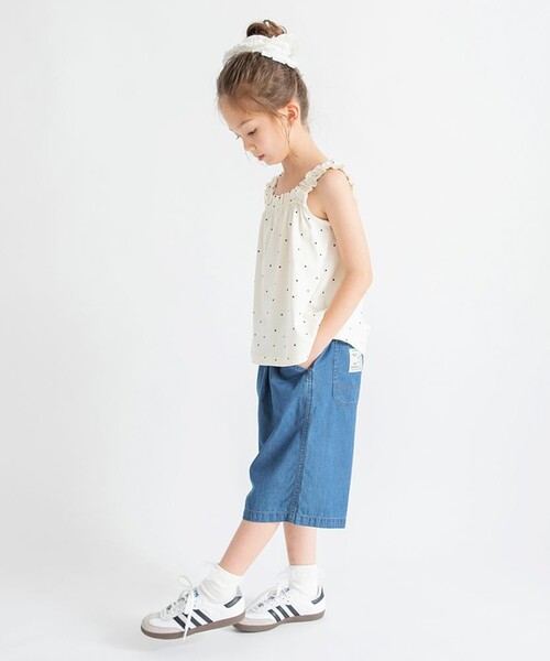 BRANSHES(ブランシェス)の「【接触冷感】フリルタンクトップ(タンクトップ・キッズ・アイボリー/レッド/チャコールグレー・100/150/130/90/110/80/120/140)」の6枚目の写真