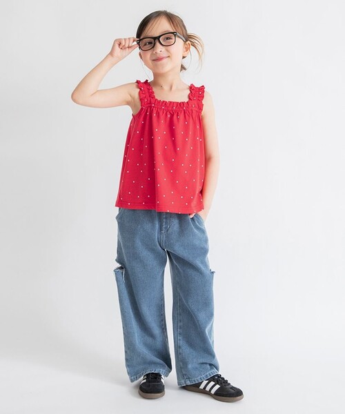 BRANSHES(ブランシェス)の「【接触冷感】フリルタンクトップ(タンクトップ・キッズ・アイボリー/レッド/チャコールグレー・100/150/130/90/110/80/120/140)」の15枚目の写真