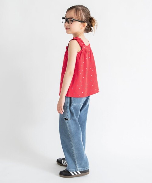 BRANSHES(ブランシェス)の「【接触冷感】フリルタンクトップ(タンクトップ・キッズ・アイボリー/レッド/チャコールグレー・100/150/130/90/110/80/120/140)」の16枚目の写真