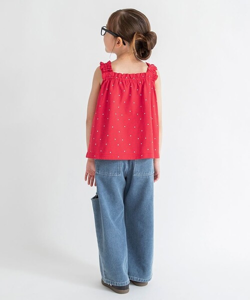 BRANSHES(ブランシェス)の「【接触冷感】フリルタンクトップ(タンクトップ・キッズ・アイボリー/レッド/チャコールグレー・100/150/130/90/110/80/120/140)」の17枚目の写真